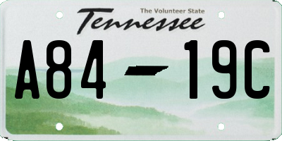TN license plate A8419C