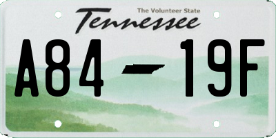 TN license plate A8419F