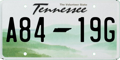 TN license plate A8419G