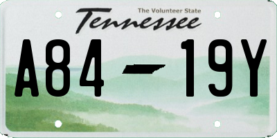 TN license plate A8419Y