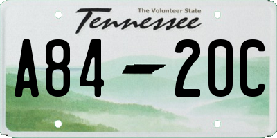 TN license plate A8420C