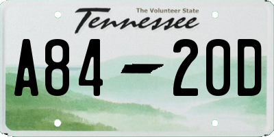 TN license plate A8420D