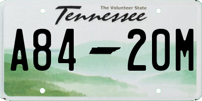 TN license plate A8420M