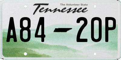TN license plate A8420P