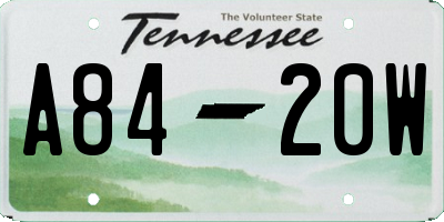 TN license plate A8420W