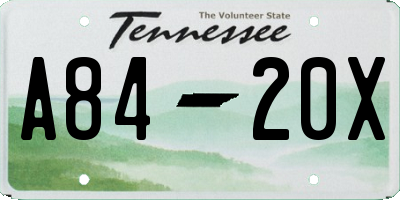 TN license plate A8420X