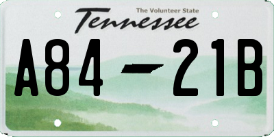 TN license plate A8421B