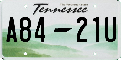 TN license plate A8421U