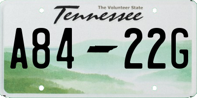 TN license plate A8422G