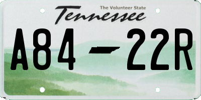 TN license plate A8422R