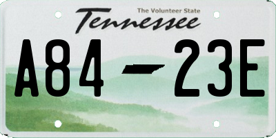 TN license plate A8423E