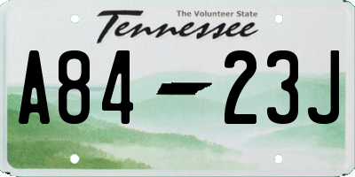 TN license plate A8423J