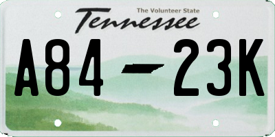 TN license plate A8423K