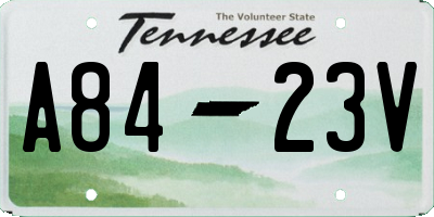 TN license plate A8423V
