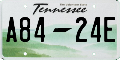 TN license plate A8424E