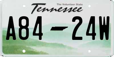 TN license plate A8424W
