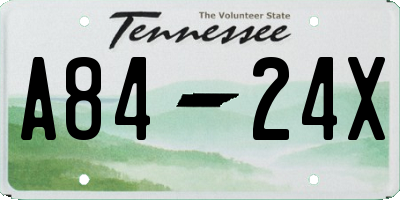 TN license plate A8424X