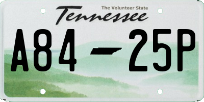 TN license plate A8425P