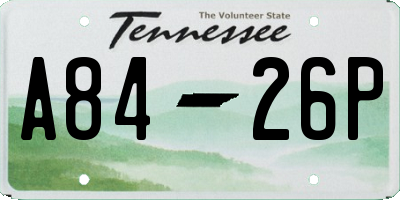 TN license plate A8426P
