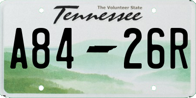 TN license plate A8426R