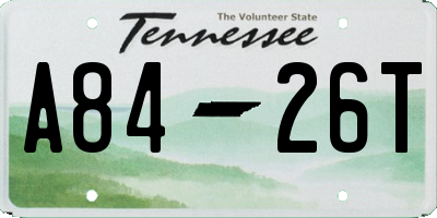 TN license plate A8426T