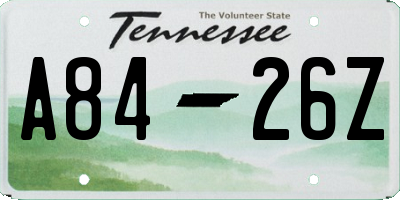 TN license plate A8426Z