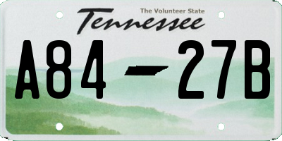 TN license plate A8427B