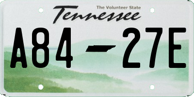 TN license plate A8427E