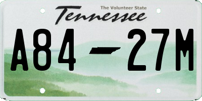 TN license plate A8427M