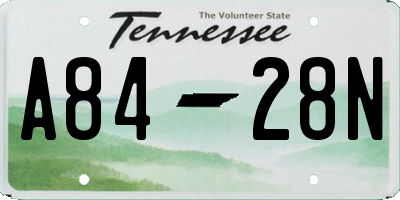 TN license plate A8428N