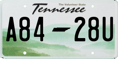 TN license plate A8428U