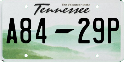 TN license plate A8429P