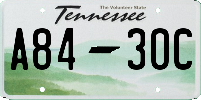TN license plate A8430C