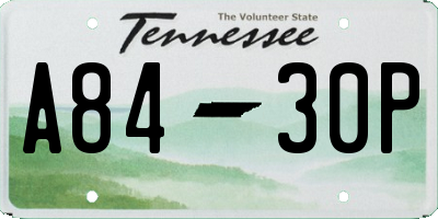 TN license plate A8430P