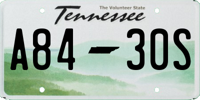 TN license plate A8430S