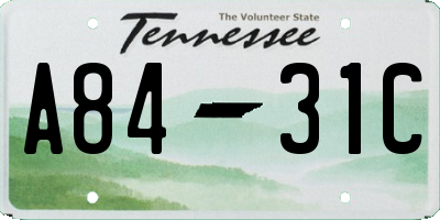 TN license plate A8431C
