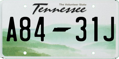 TN license plate A8431J