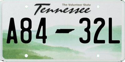 TN license plate A8432L