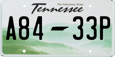 TN license plate A8433P