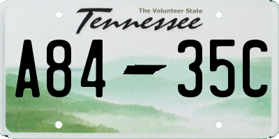 TN license plate A8435C