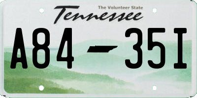 TN license plate A8435I
