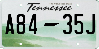 TN license plate A8435J