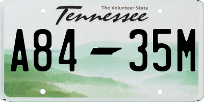 TN license plate A8435M