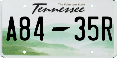 TN license plate A8435R