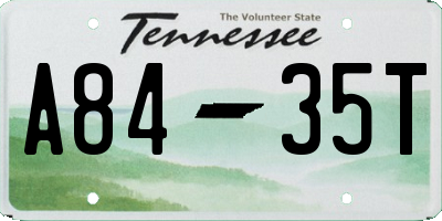 TN license plate A8435T