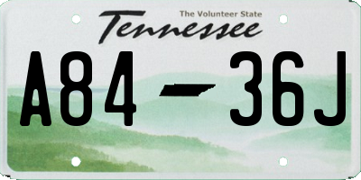 TN license plate A8436J