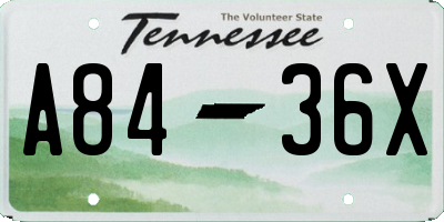 TN license plate A8436X