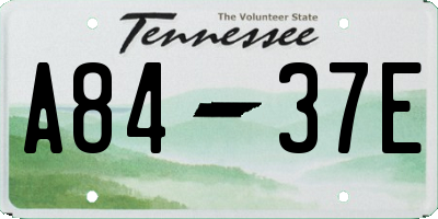 TN license plate A8437E