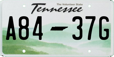 TN license plate A8437G
