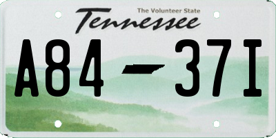 TN license plate A8437I